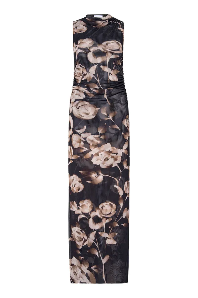Misa Los Angeles Athena Dress Faded Rose Mesh Women Dresses