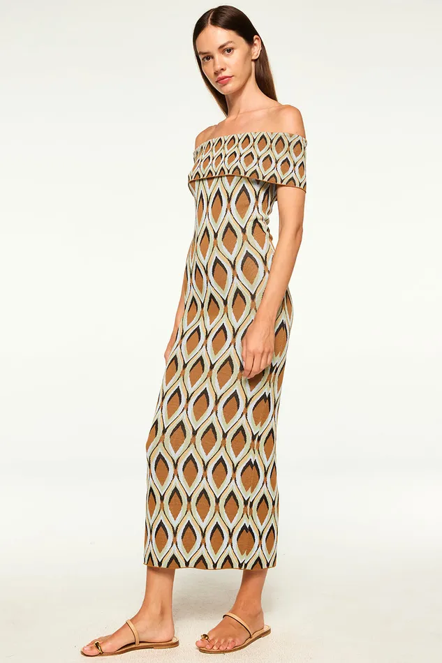Misa Los Angeles Avi Dress Brown Women Knits