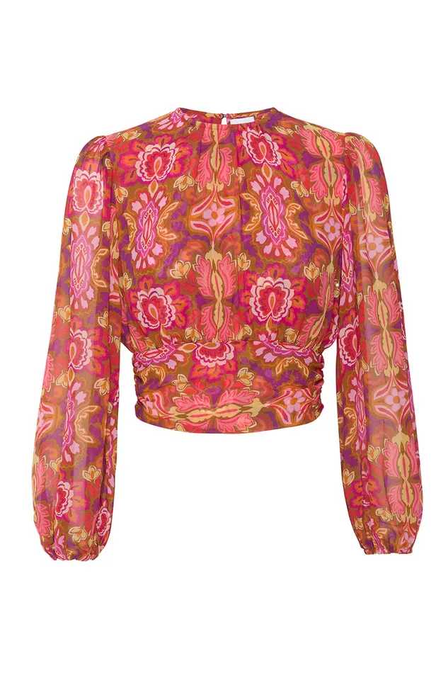 Misa Los Angeles Beatriz Top Chic Nostalgic Chiffon Women Matching Sets