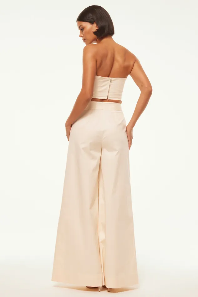 Misa Los Angeles Candy Bandeau Parchment Women Tops