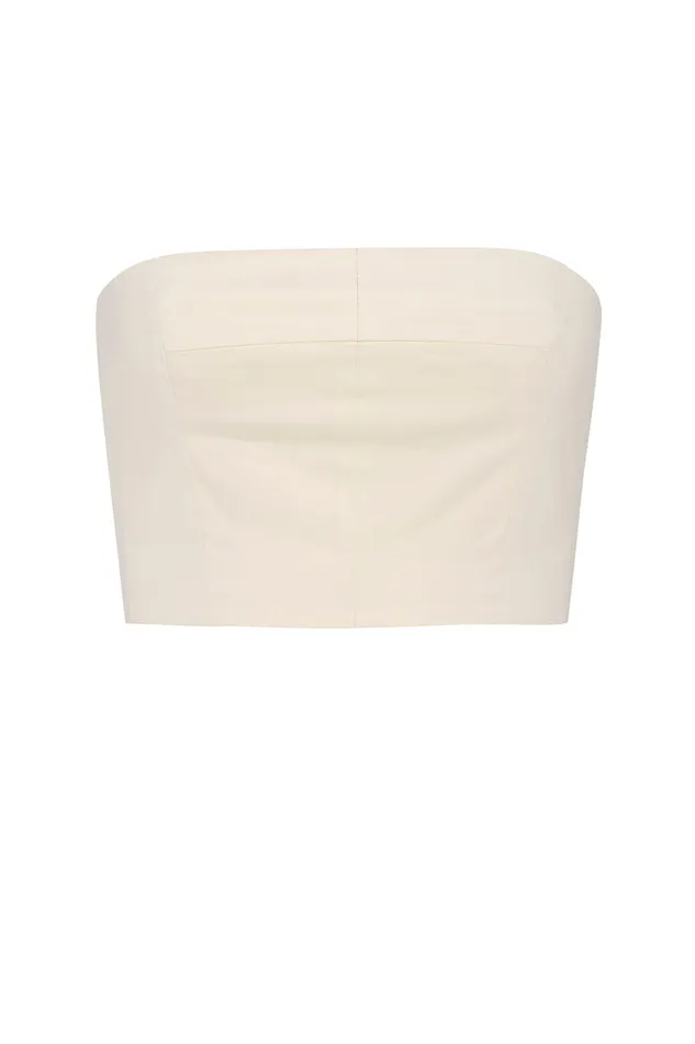 Misa Los Angeles Candy Bandeau Parchment Women Tops