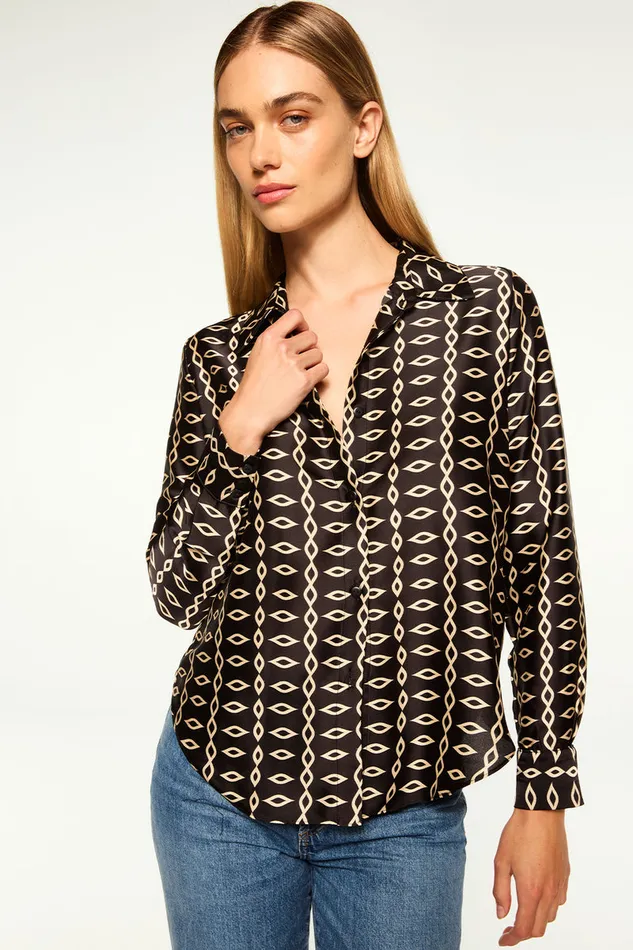 Misa Los Angeles Celine Top Go West Geo Mix Women Matching Sets
