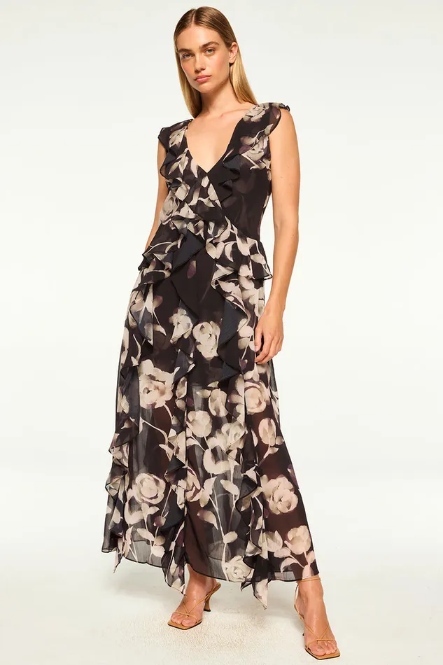 Misa Los Angeles Claudita Dress Faded Rose Chiffon Women Dresses
