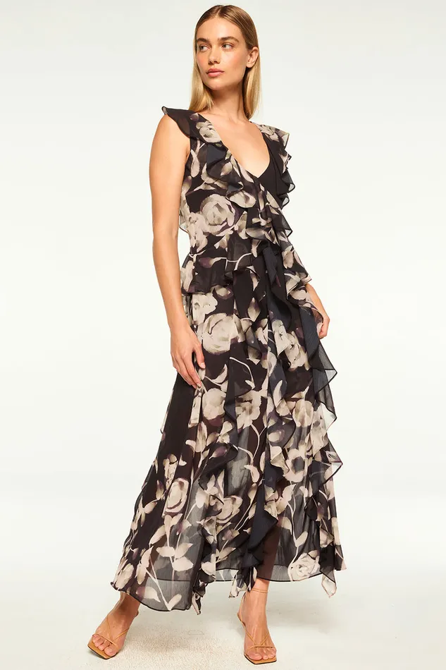 Misa Los Angeles Claudita Dress Faded Rose Chiffon Women Dresses