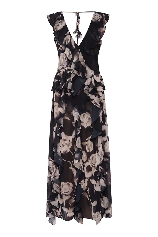 Misa Los Angeles Claudita Dress Faded Rose Chiffon Women Dresses