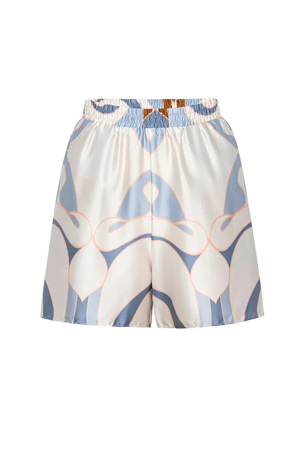 Misa Los Angeles Elam Short The Swans Allover Women Matching Sets
