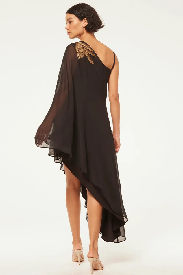 Misa Los Angeles Elaneh Dress Black Palm D039or Women Dresses