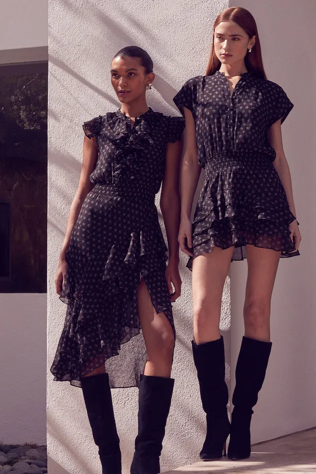 Misa Los Angeles Evie Dress Black Lapis Eye Women Dresses