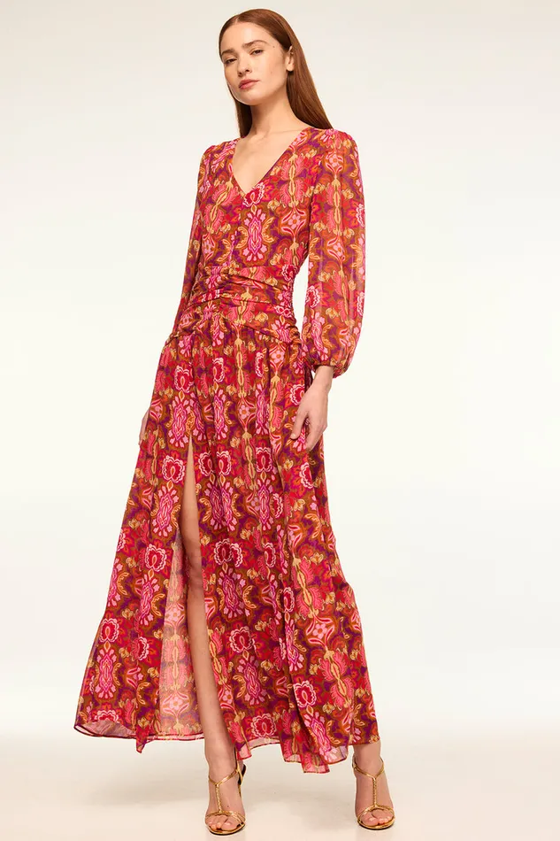 Misa Los Angeles Imelda Dress Chic Nostalgic Chiffon Women Dresses