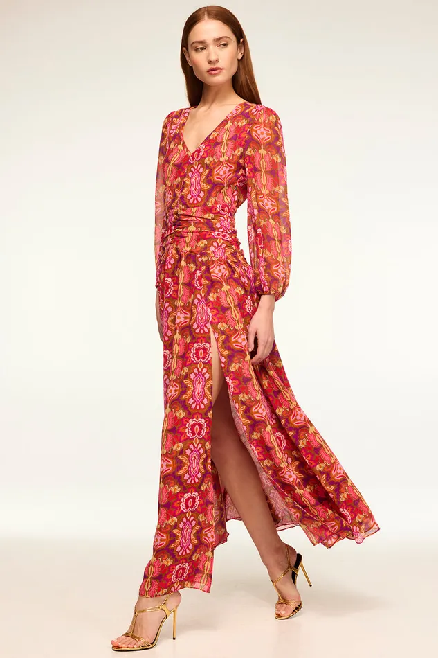 Misa Los Angeles Imelda Dress Chic Nostalgic Chiffon Women Dresses