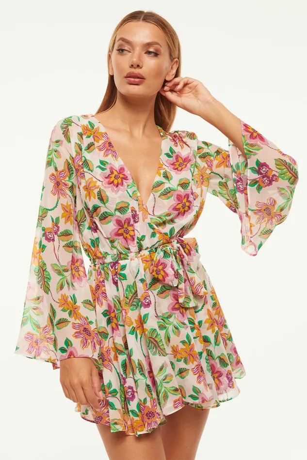 Misa Los Angeles Kaia Dress Flora Exotica Chiffon Women Dresses