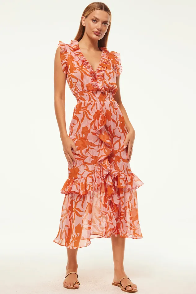 Misa Los Angeles Kidada Dress Atlas Floral Desert Rose Women Dresses