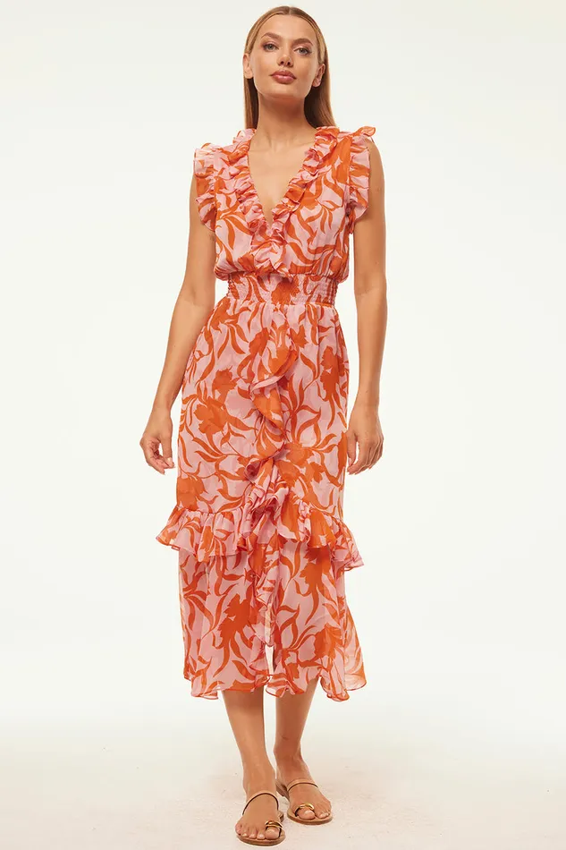 Misa Los Angeles Kidada Dress Atlas Floral Desert Rose Women Dresses