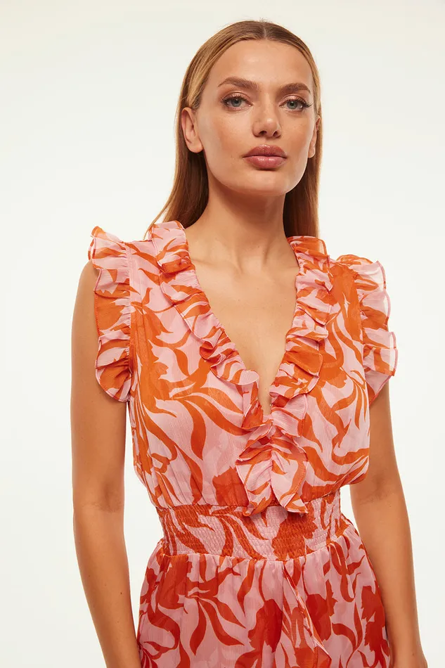 Misa Los Angeles Kidada Dress Atlas Floral Desert Rose Women Dresses