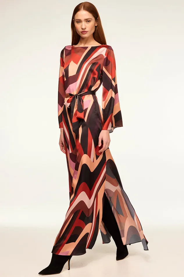 Misa Los Angeles Laurie Dress Canyon Stripe Satin Women Dresses