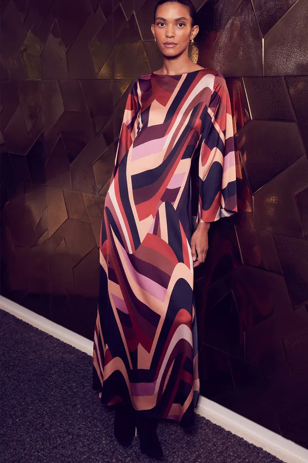 Misa Los Angeles Laurie Dress Canyon Stripe Satin Women Dresses