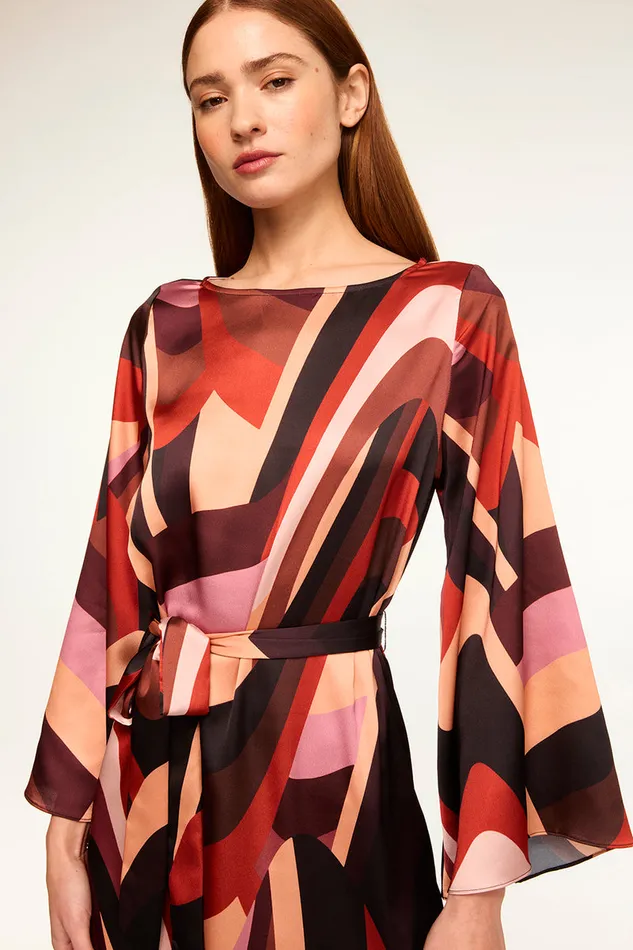 Misa Los Angeles Laurie Dress Canyon Stripe Satin Women Dresses