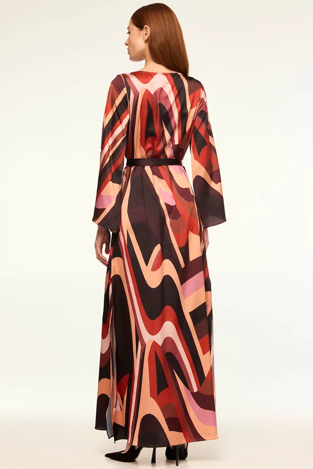 Misa Los Angeles Laurie Dress Canyon Stripe Satin Women Dresses