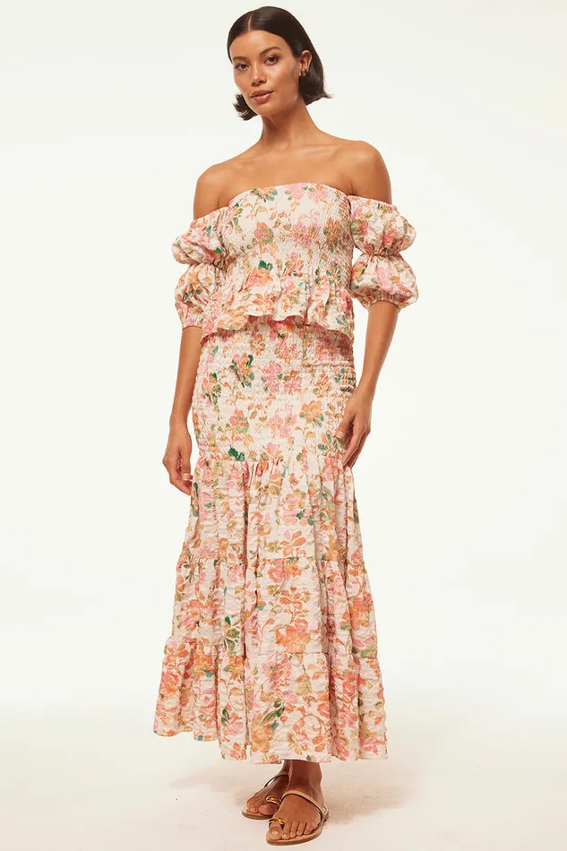 Misa Los Angeles Lola Convertible Persimmon Crinkle Women Matching Sets