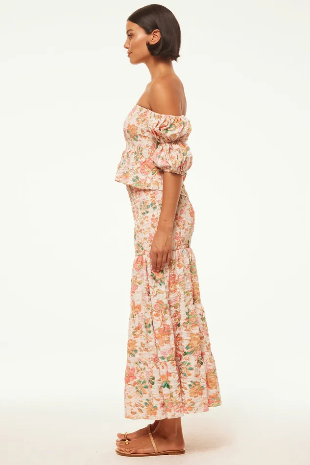 Misa Los Angeles Lola Convertible Persimmon Crinkle Women Matching Sets