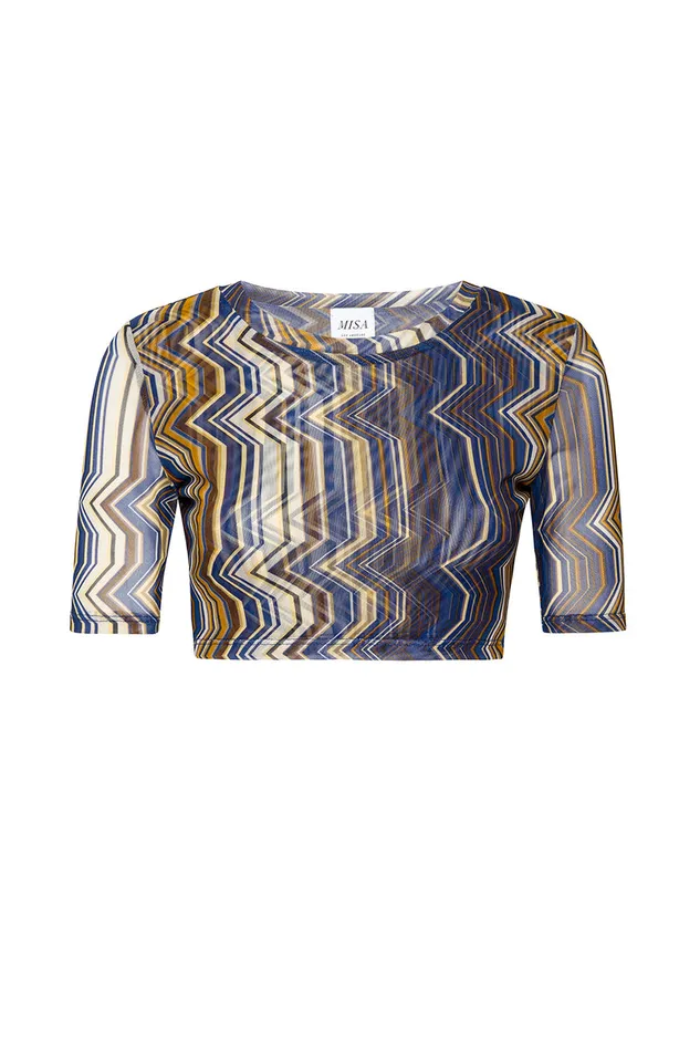 Misa Los Angeles Love Top La Banda Blue Mesh Women Jersey and Mesh