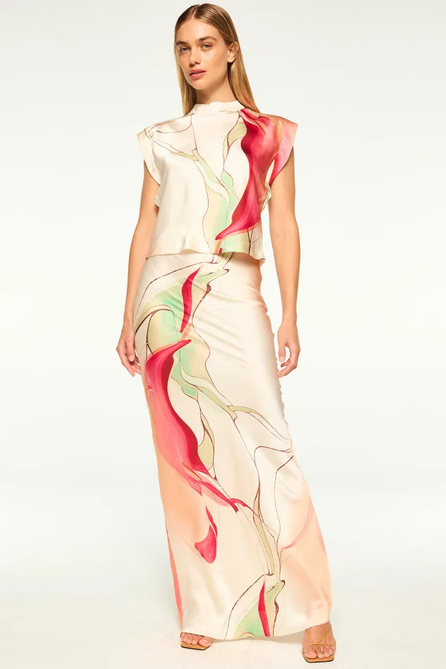 Misa Los Angeles Lucy Top Divine Marble Women Matching Sets