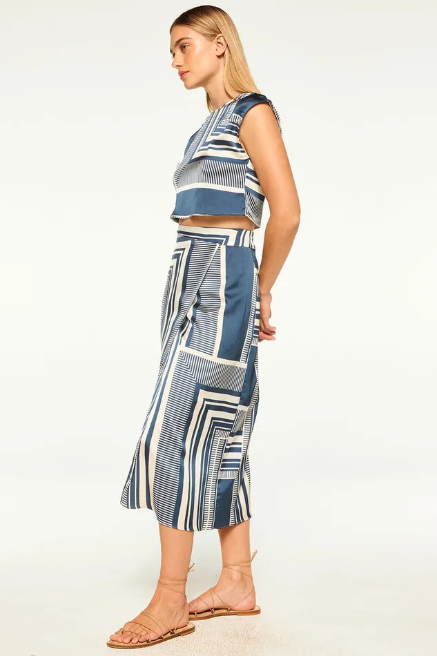 Misa Los Angeles Nilla Skirt Linear Geo Women Matching Sets