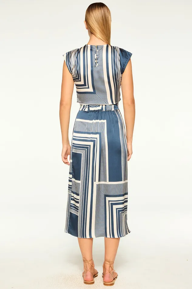 Misa Los Angeles Nilla Skirt Linear Geo Women Matching Sets