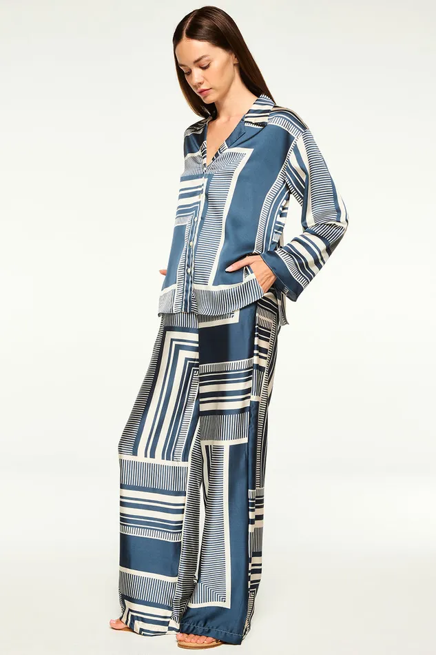 Misa Los Angeles Reshma Pant Linear Geo Women Pants