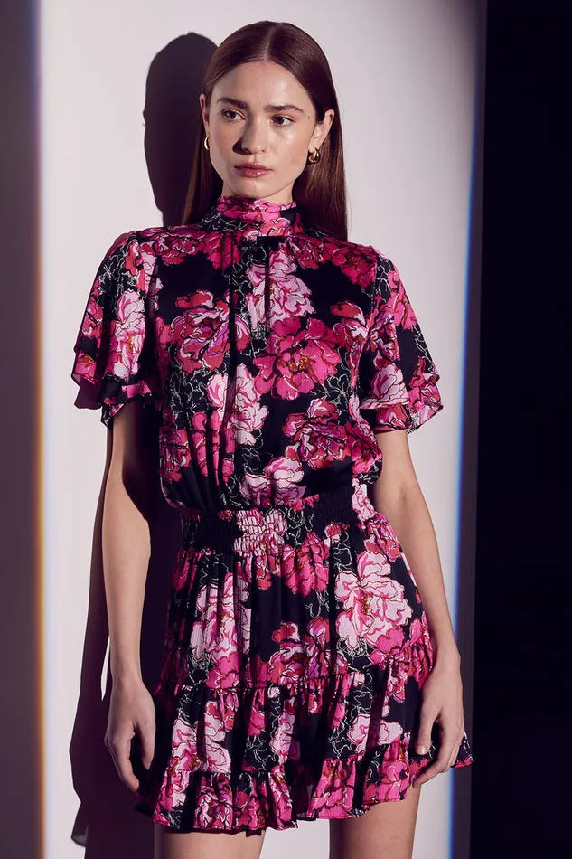 Misa Los Angeles Saffie Dress Pink Peony Women Dresses