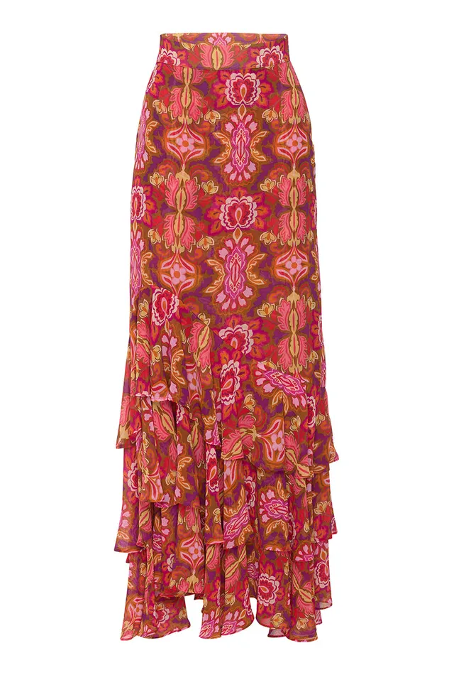 Misa Los Angeles Veronique Skirt Chic Nostalgic Chiffon Women Skirts and Shorts
