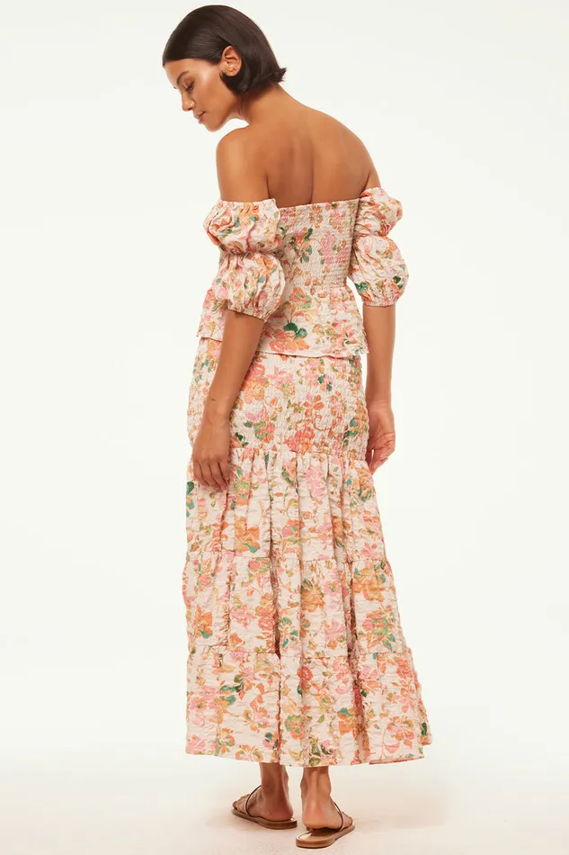 Misa Los Angeles Vida Top Persimmon Crinkle Women Matching Sets