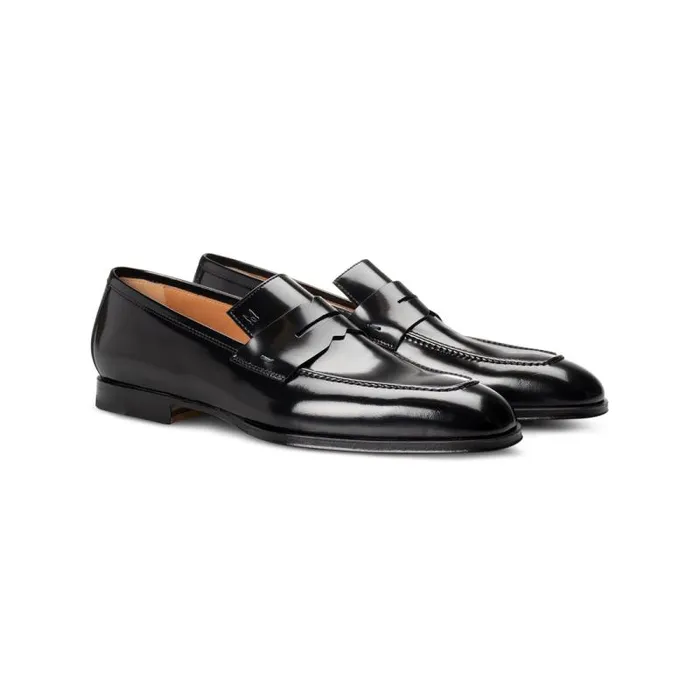 Moreschi Loafers Black Leather Loafer 8211 Men