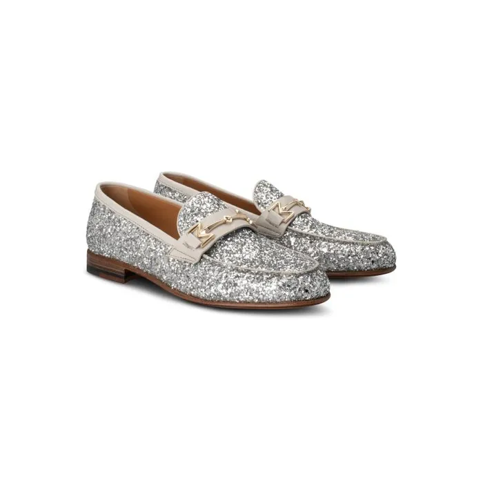 Moreschi Loafers FOR HER 8211 Silver Glitter Loafer 8211 Women