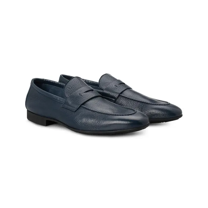 Moreschi Loafers Navy Blue Leather Loafer 8211 Men