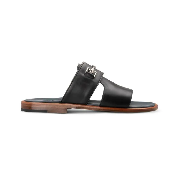 Moreschi Sandals Black Leather Sandal 8211 Men
