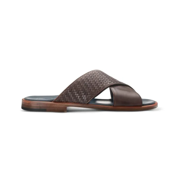 Moreschi Sandals Brown Leather Sandal 8211 Men