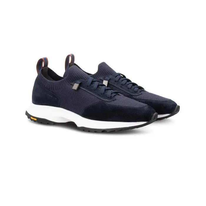 Moreschi Sneakers Blue Wool Knit Sneaker 8211 Men