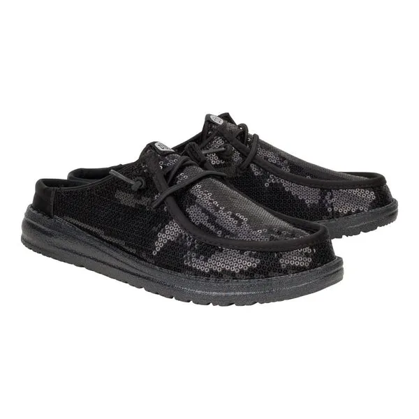 Mules Wendy Slip Sequin Black heydude Apparel