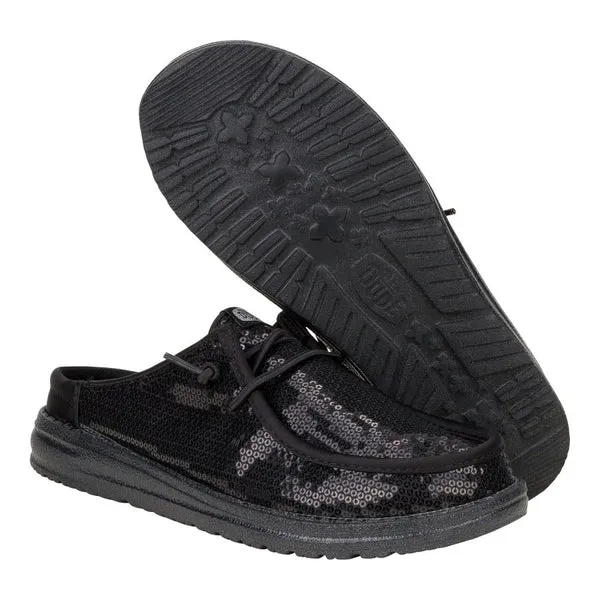 Mules Wendy Slip Sequin Black heydude Apparel