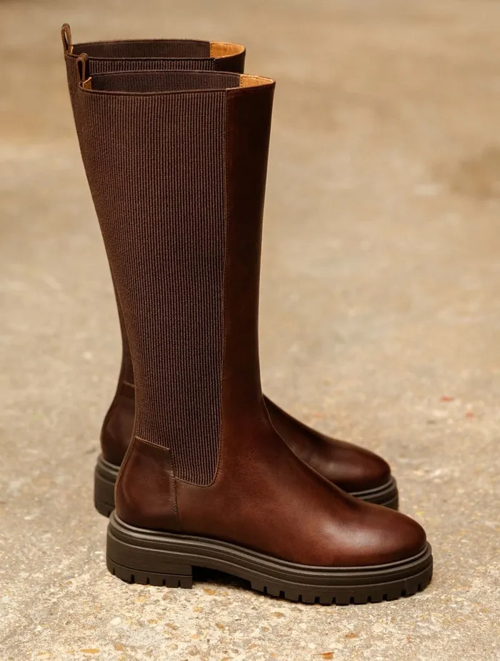 Naomi Irish Coffee Women Bobbies Knee High Boots