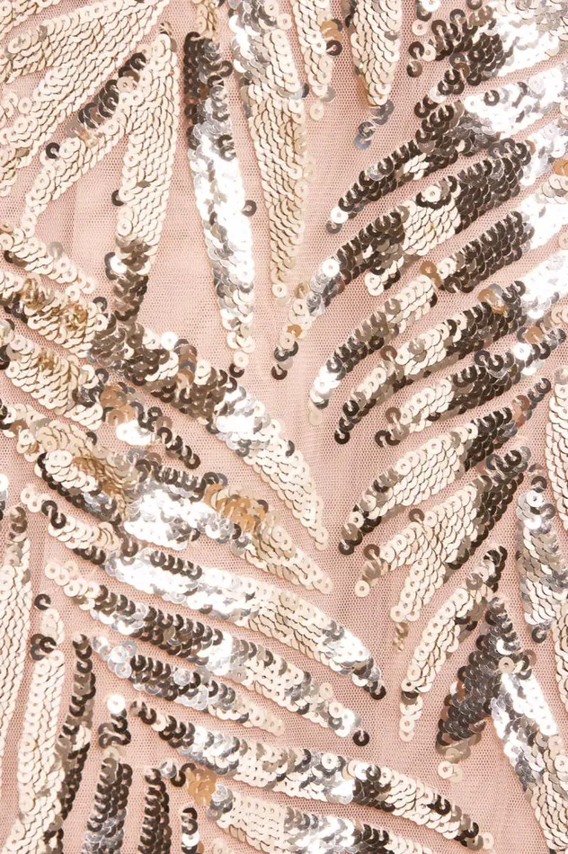 Needle and Thread Capes Feather Sequin Short Open Cape Beige 8211 Women