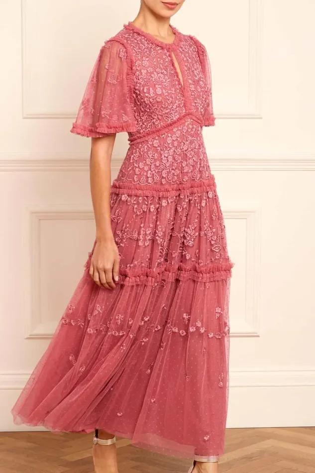 Needle and Thread Dresses Autumn Lace Ankle Gown Pink 8211 Women