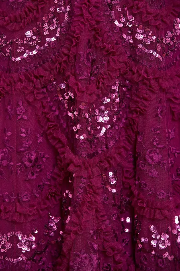 Needle and Thread Dresses Carmen Ruffle Ankle Gown Purple 8211 Women