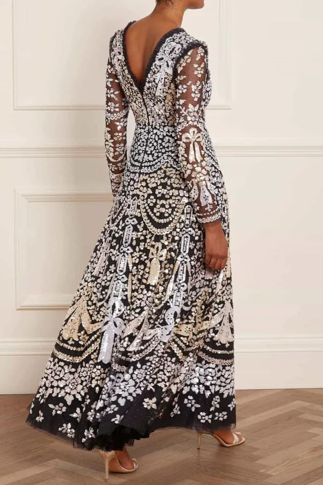Needle and Thread Dresses Chandelier Gloss Gown Black 8211 Women