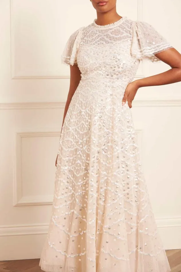 Needle and Thread Dresses Deco Dot Gloss Ankle Gown Champagne 8211 Women
