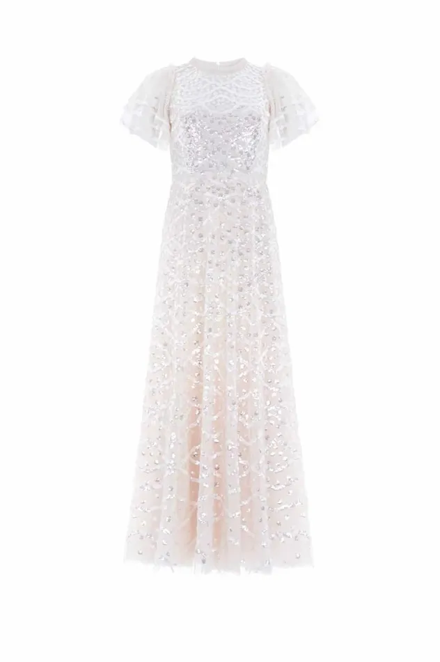 Needle and Thread Dresses Deco Dot Gloss Ankle Gown Champagne 8211 Women