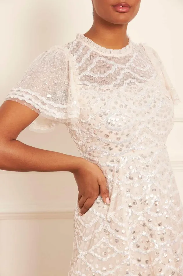 Needle and Thread Dresses Deco Dot Gloss Ankle Gown Champagne 8211 Women