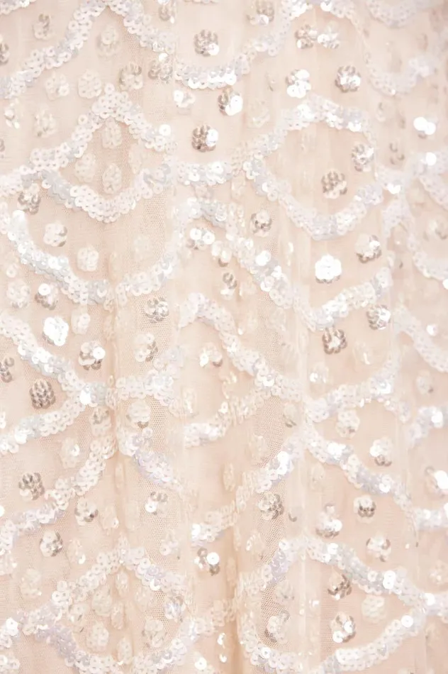 Needle and Thread Dresses Deco Dot Gloss Ankle Gown Champagne 8211 Women