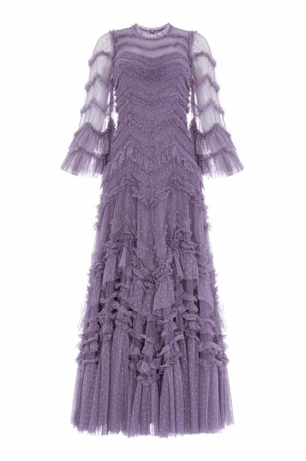 Needle and Thread Dresses Elia Long Sleeve Gown Purple 8211 Women